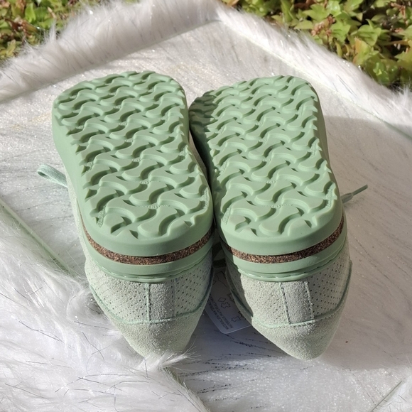 Birkenstock Bend Low Lace-Up Suede Matcha Green Sneakers Women Size 6 - Picture 12 of 16
